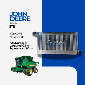 Intercooler John Deere STS em alumínio expandido fabricado pela Futura Radiadores.