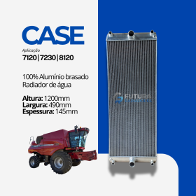 Radiador de óleo em 100% alumínio placa e barra para pá carregadeira Case W20E maior fabricado pela Futura Radiadores.