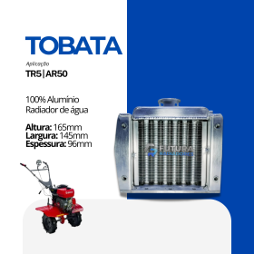 Radiador água Tobata TR5 em 100% alumínio fabricado pela Futura Radiadores.